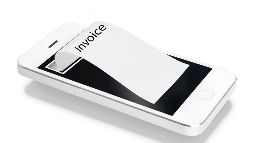 invoice coming from phone