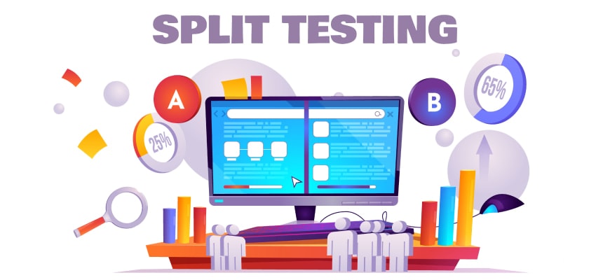 decorative image for Split Testing with big monitor