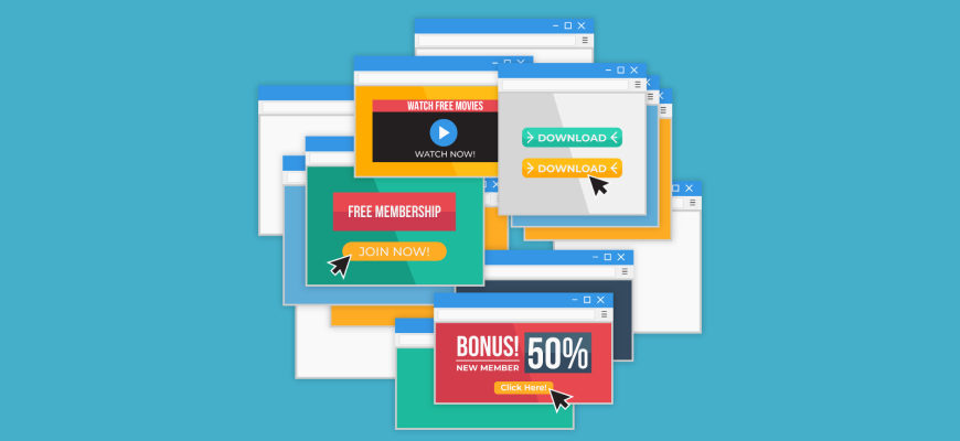 decorative image with pop ads