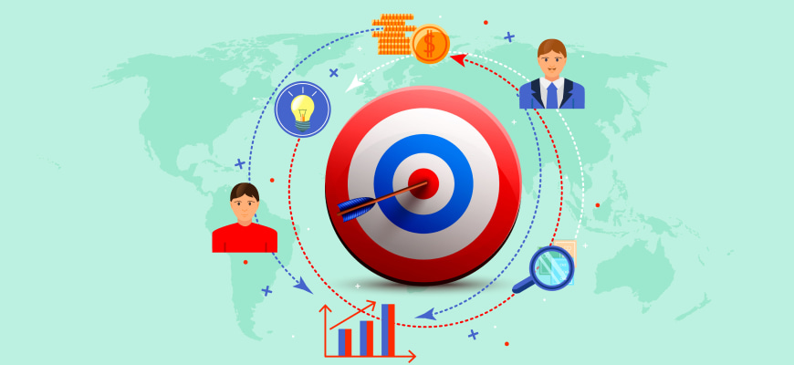 decorative illustration with target circle