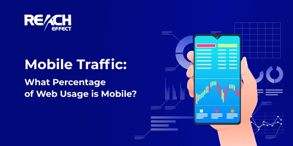 Mobile analytics graphic with smartphone and charts