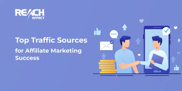 Infographic on top affiliate marketing traffic sources