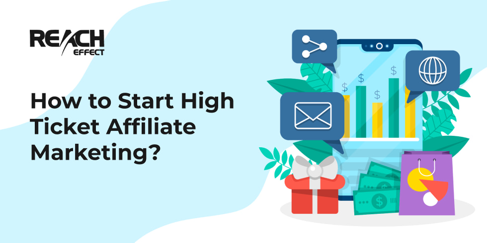 Infographic on starting high-ticket affiliate marketing