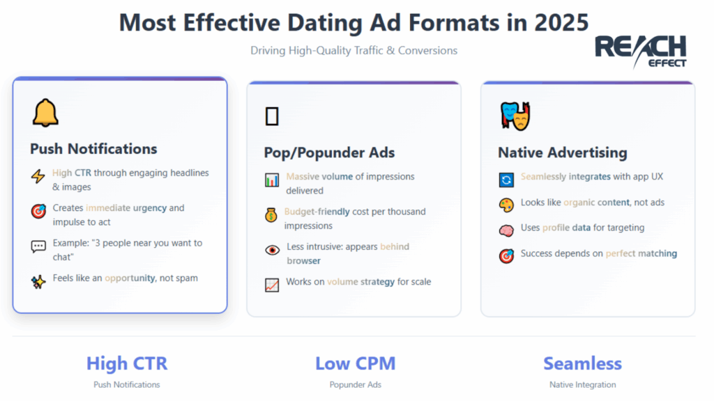 Infographic on dating ads formats
