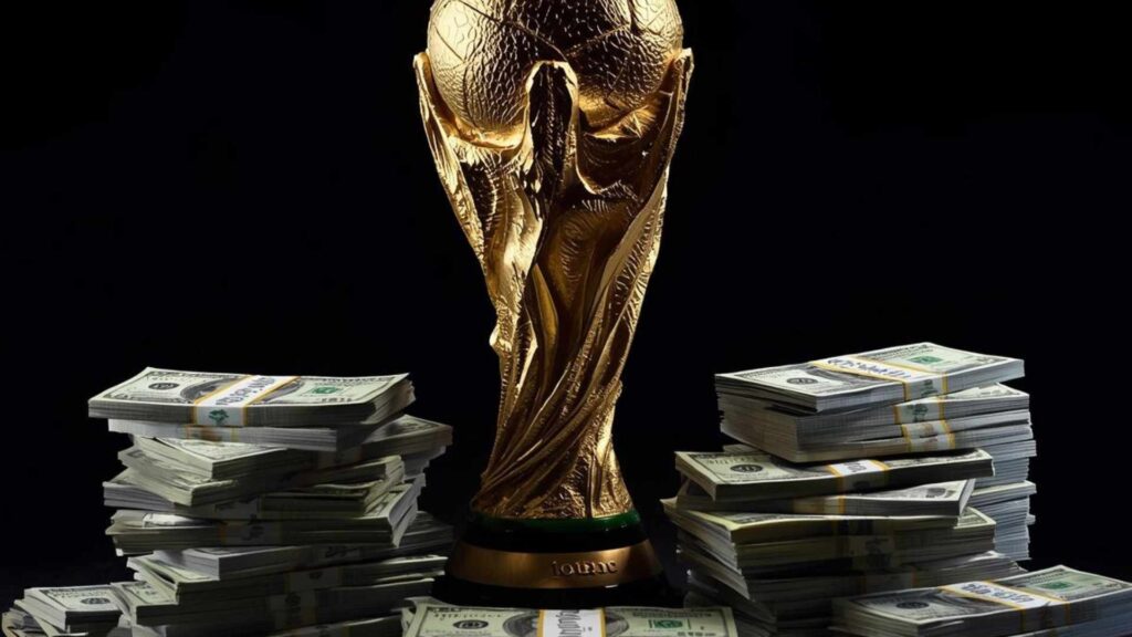 Representation of the money the world cup generates